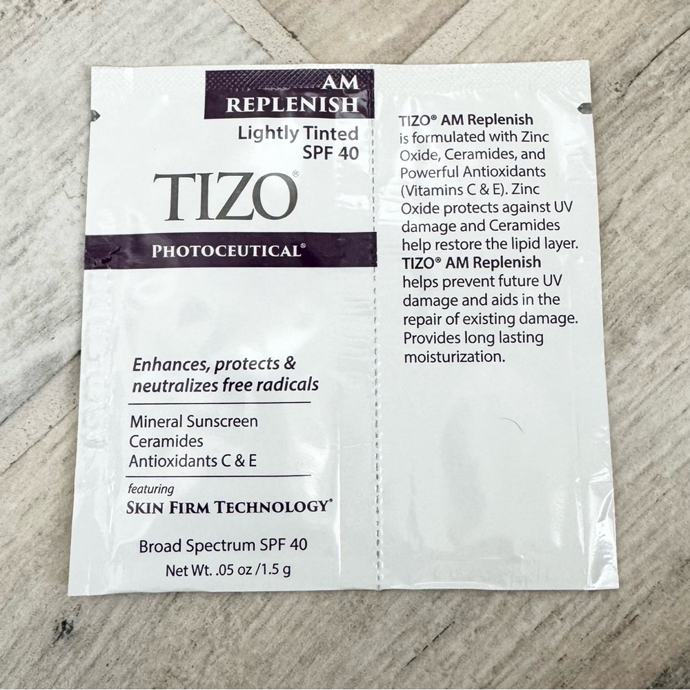 TIZO AM Replenish SPF 40 Lightly Tinted Sunscreen